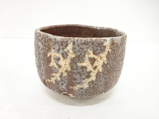 作家物　志野　茶碗(無地箱付)